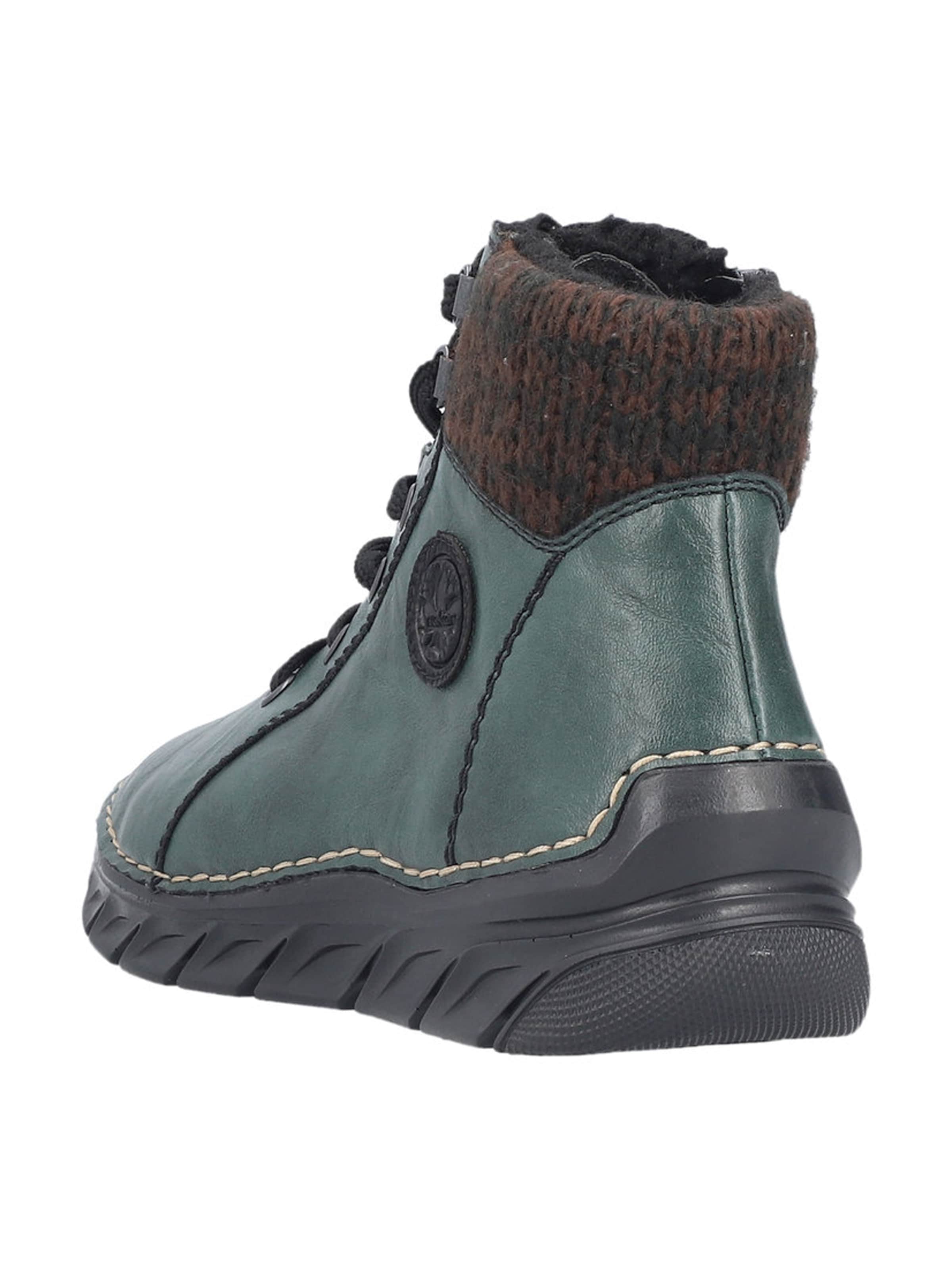 Rieker Ботинки на шнуровке в Зеленый