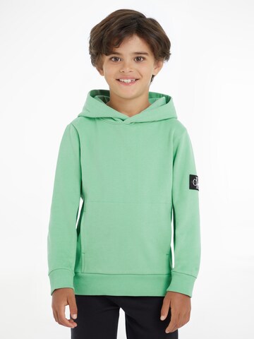 Sweat Calvin Klein Jeans en vert : devant