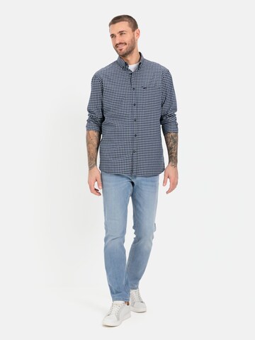 CAMEL ACTIVE - Regular Fit Camisa clássica 'Vichy' em azul