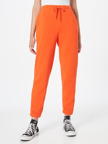 Effilé Pantalon 'Chilli' PIECES en orange : devant