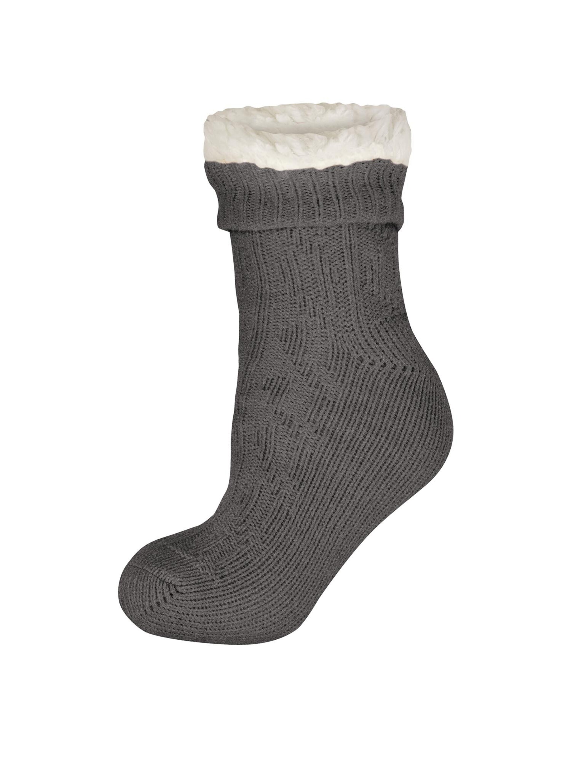 Nur Die Sokken ' Flausch Socken ' in Grijs: voorkant