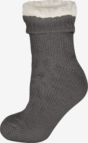 Nur Die Sokken ' Flausch Socken ' in Grijs: voorkant