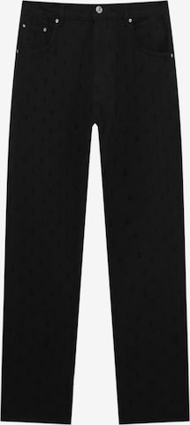 Pull&Bear Regular Pants in Black: front