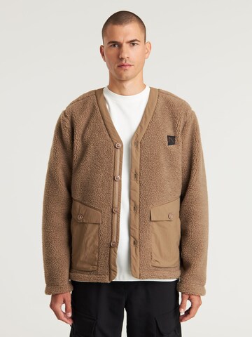 CHASIN' Gebreid vest 'Karo' in Beige