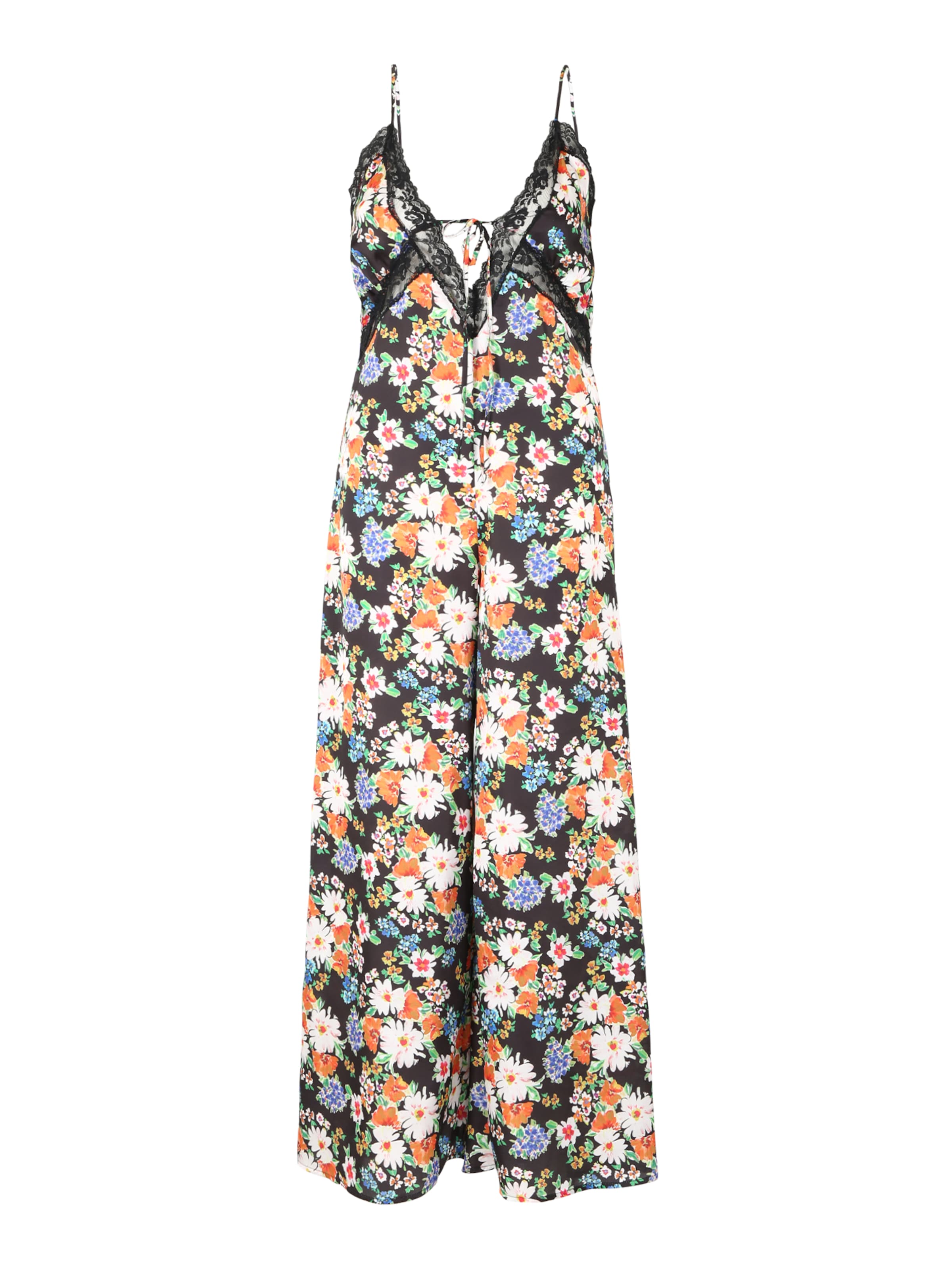 Nasty Gal PetiteLjetna haljina - crna boja: prednji dio