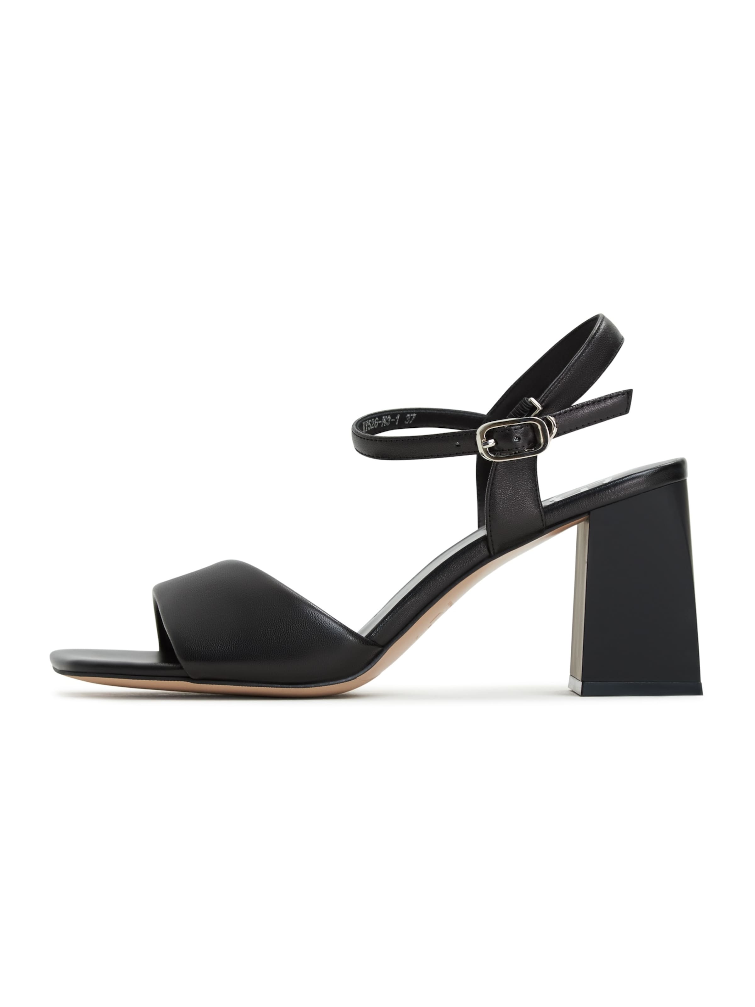 CESARE GASPARI Strap sandal in Black: front