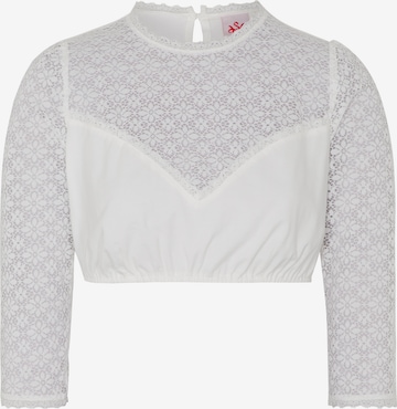 SPIETH & WENSKY Klederdracht blouse in Wit: voorkant