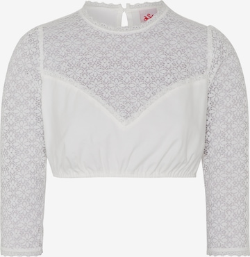 Blouse folklorique SPIETH & WENSKY en blanc : devant