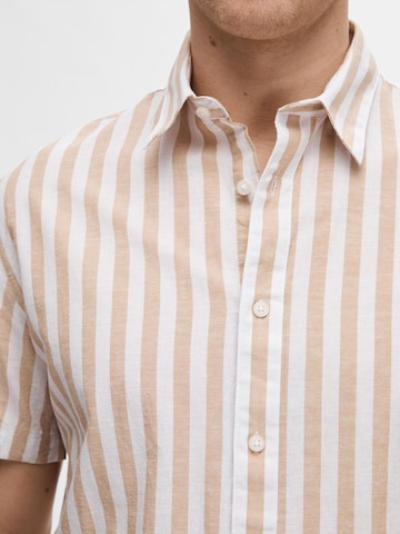 SELECTED HOMME Regular Fit Hemd in Braun