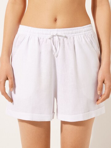 CALZEDONIA Regular Pants in White: front