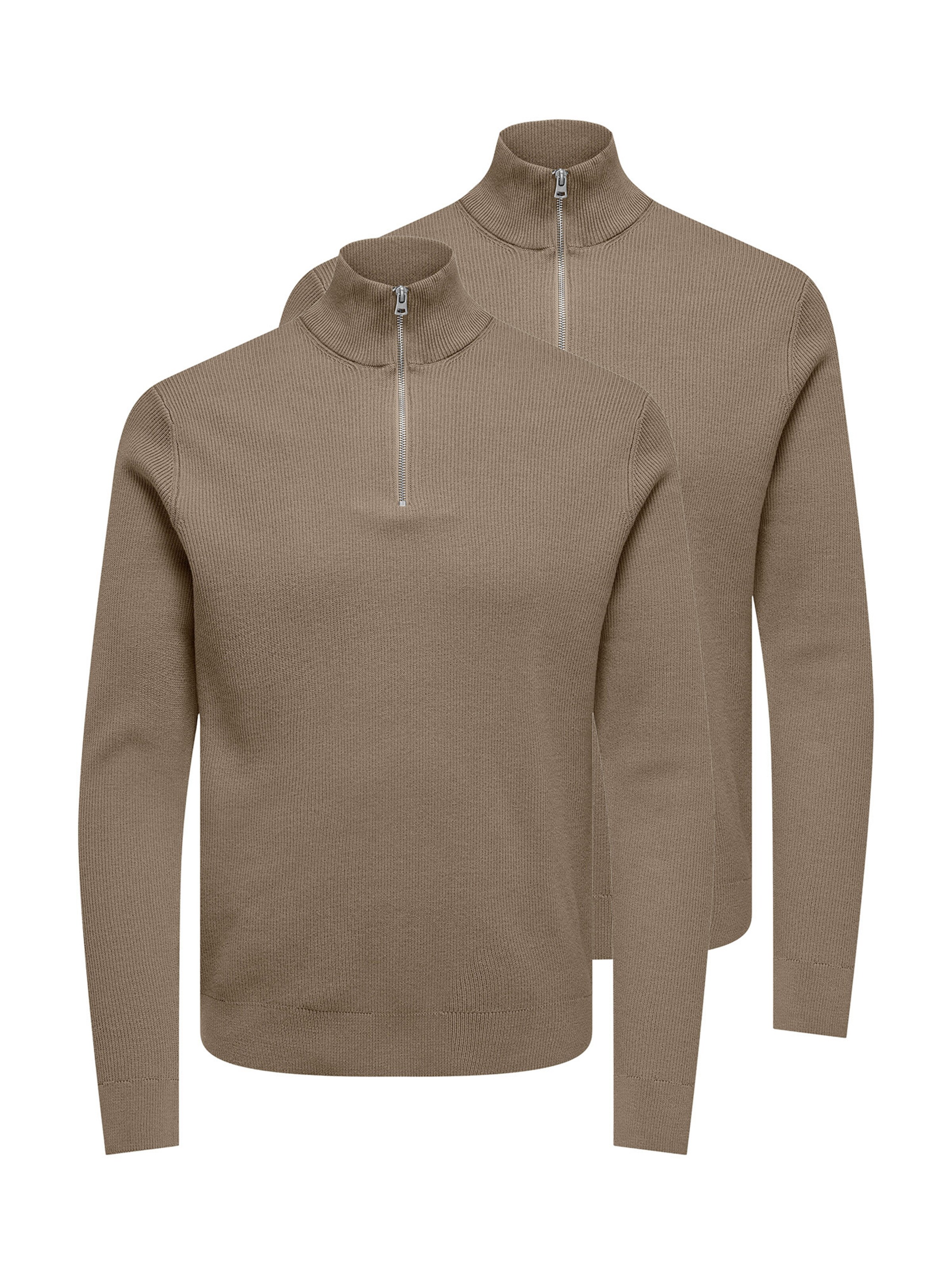 Only & Sons Sweatshirt 'Phil' in Brown: front