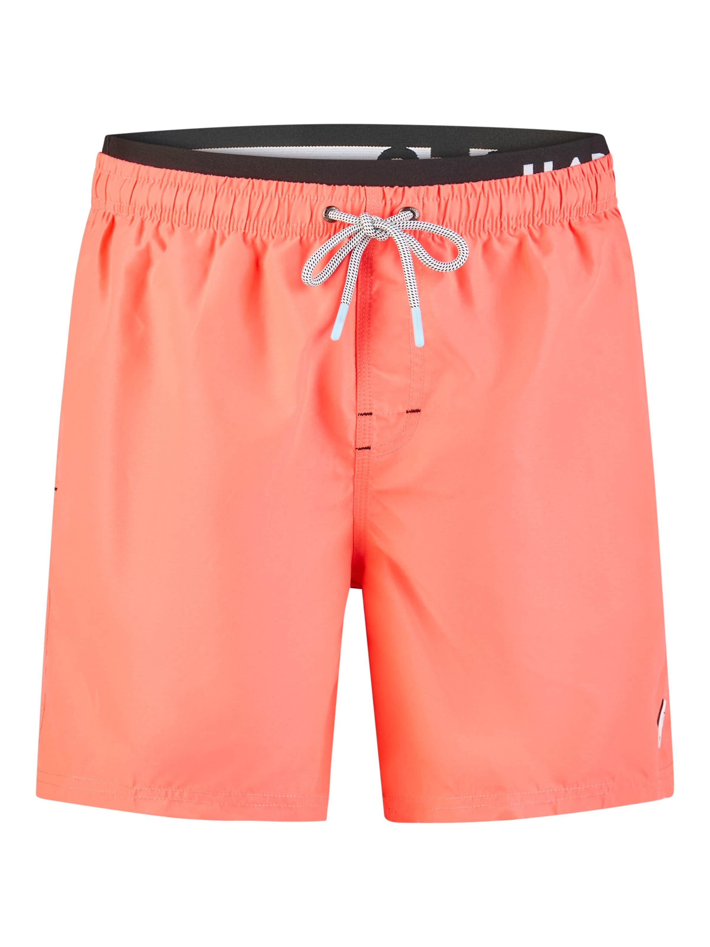 Shorts de bain 'Double Waistband' Happy Shorts en rouge : devant