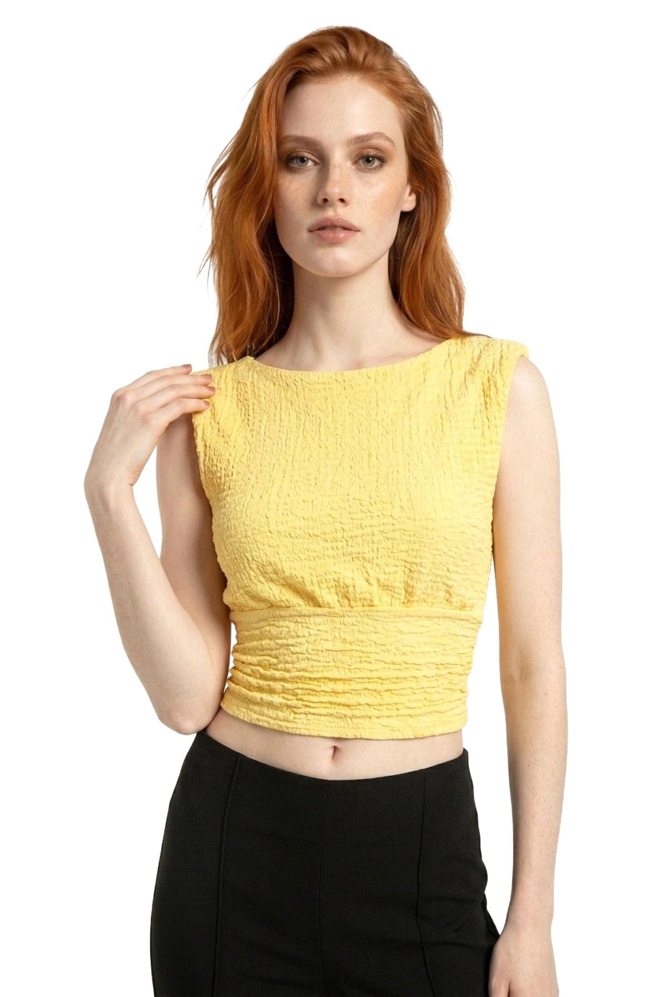No Matter What Blouse in Geel: voorkant