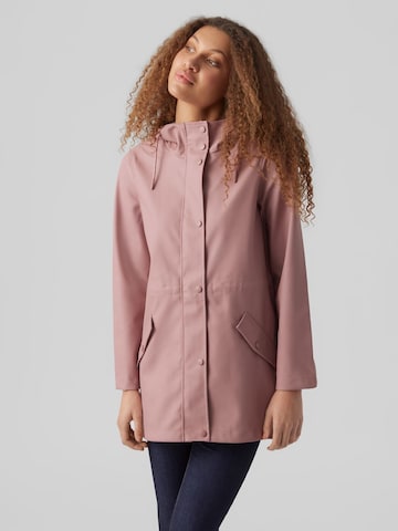 VERO MODA Weatherproof jacket 'Malou' in Pink: front