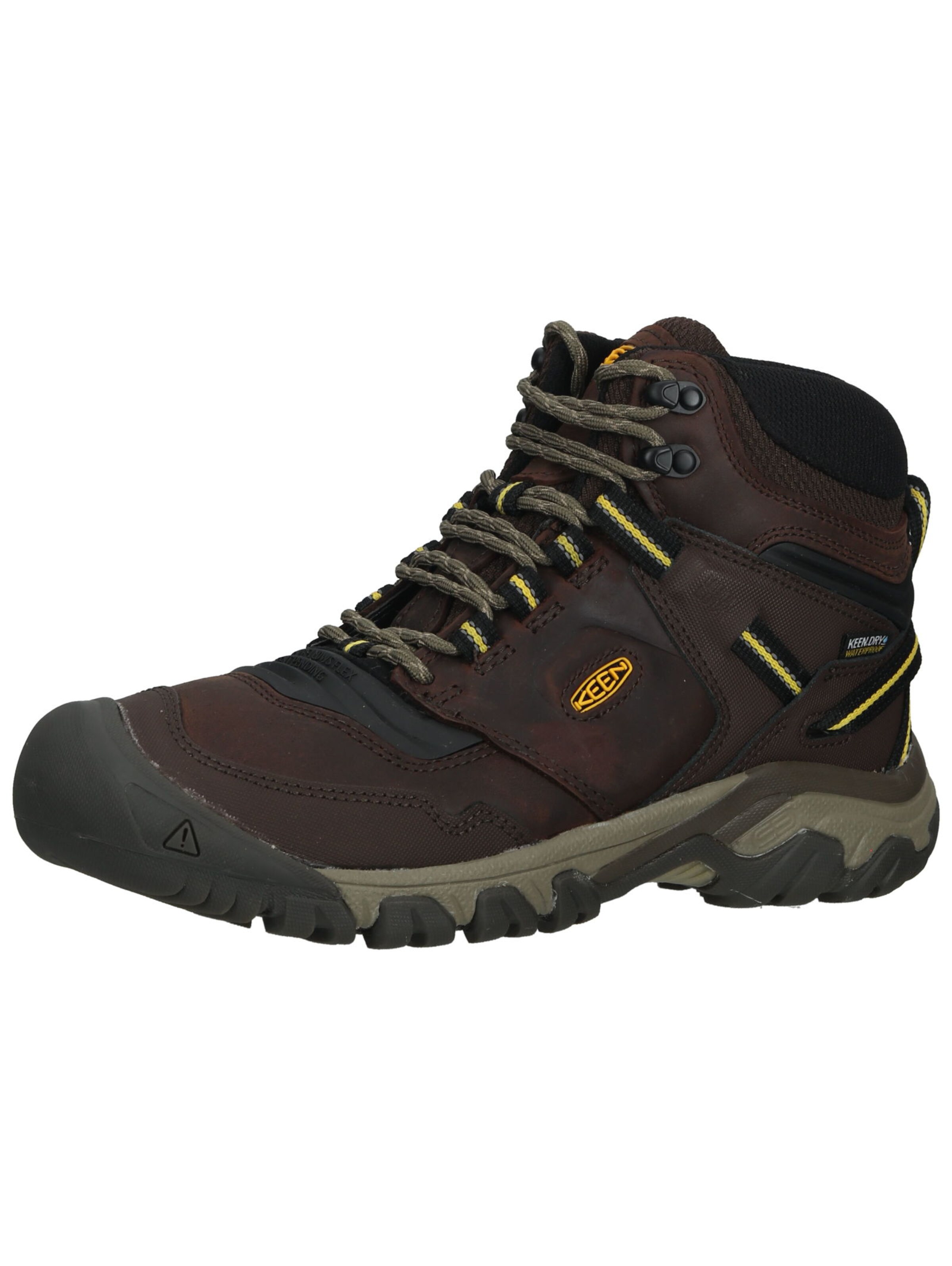 KEEN - Botas 'Ridge Flex' em castanho: frente