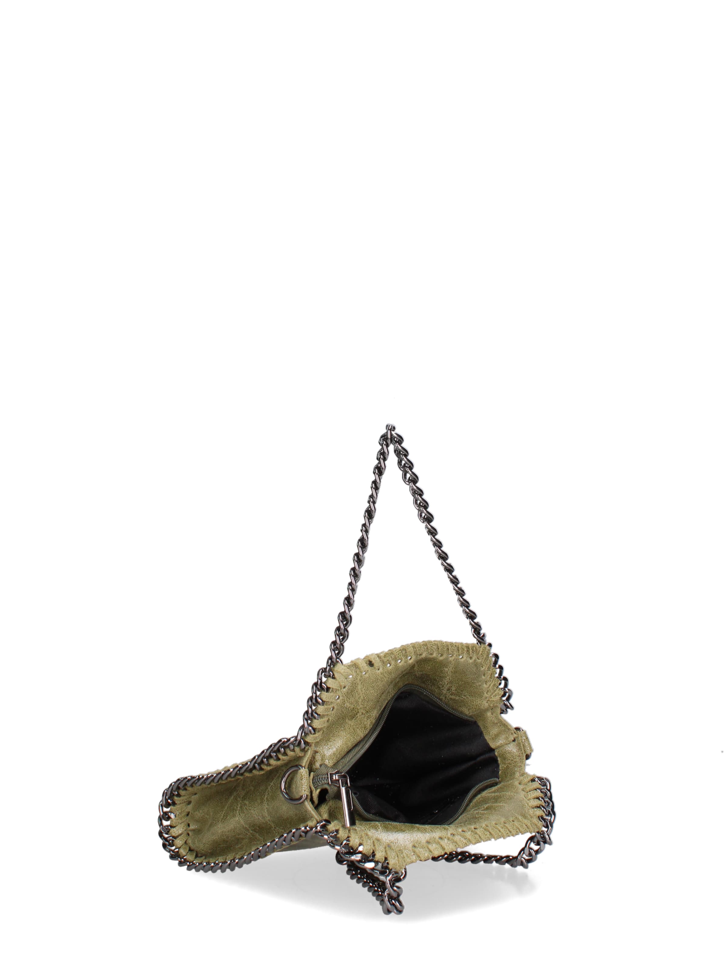 Borsa a mano 'Borsa a mano donna pelle scamosciata stampata con zip - Zefira Chic' di Gave Lux in verde