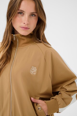 SAINT TROPEZ Sweatjacke 'OaklynnSZ' in Beige