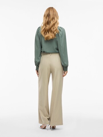 VILA Wide leg Trousers with creases 'VIKeep' in Beige