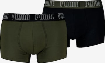 PUMA Boxerky – zelená: přední strana