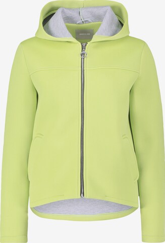 Amber & June Between-Season Jacket in Green: front