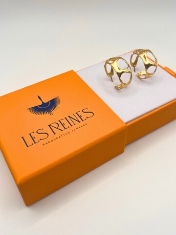 Les Reines Earrings 'Golden Grid' in Gold