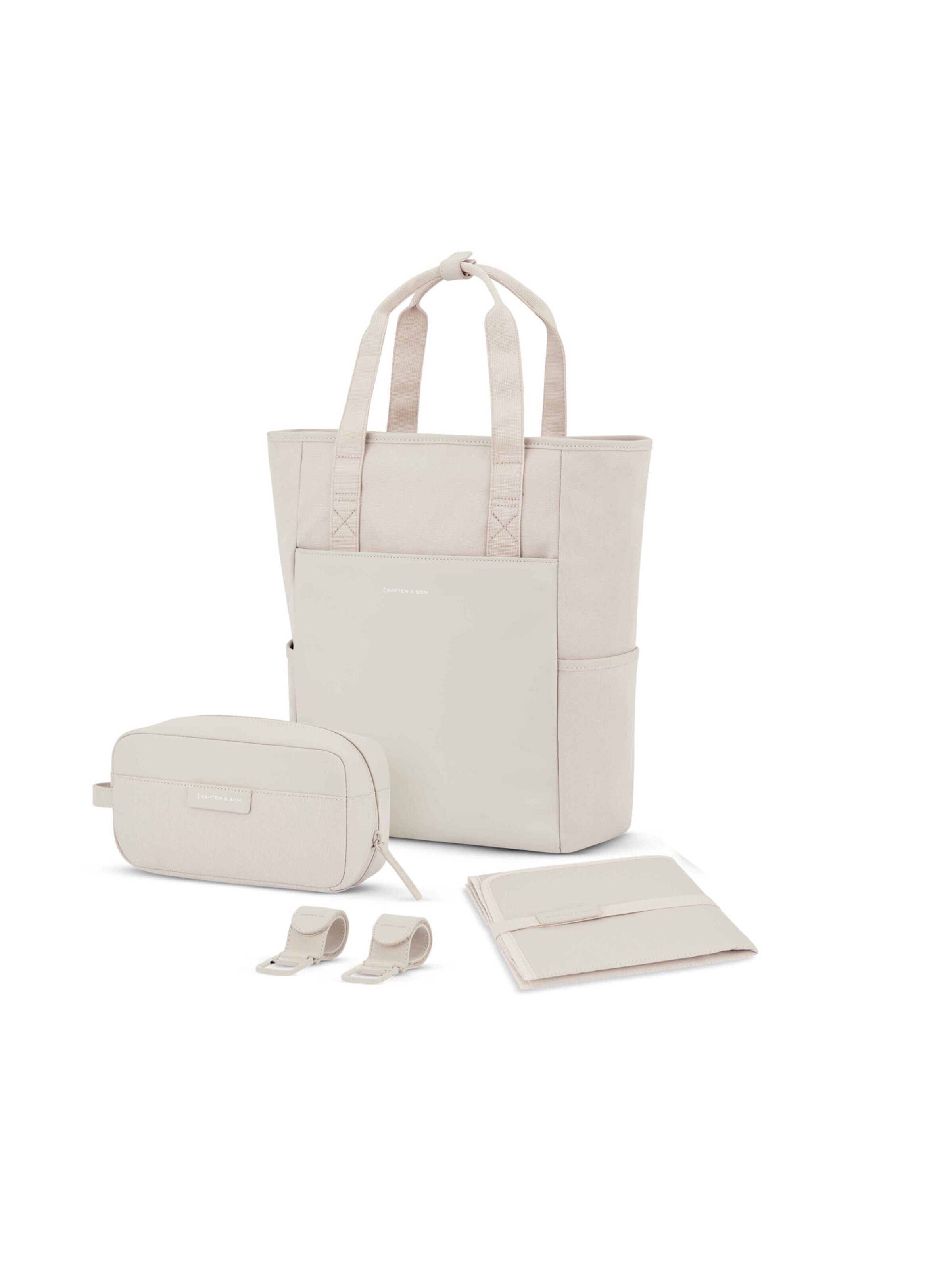 Kapten & Son Rugzak 'Lindby Diaper' in Beige: voorkant
