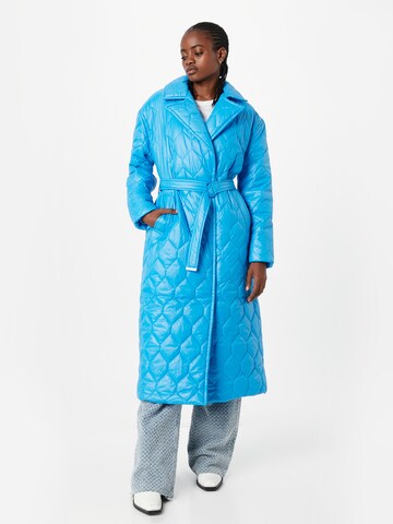 2NDDAY Between-seasons coat 'Enzo' in Blue: front