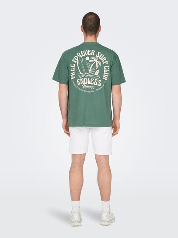 Only & Sons T-Shirt 'KYLAN' in Grün: Vorderseite