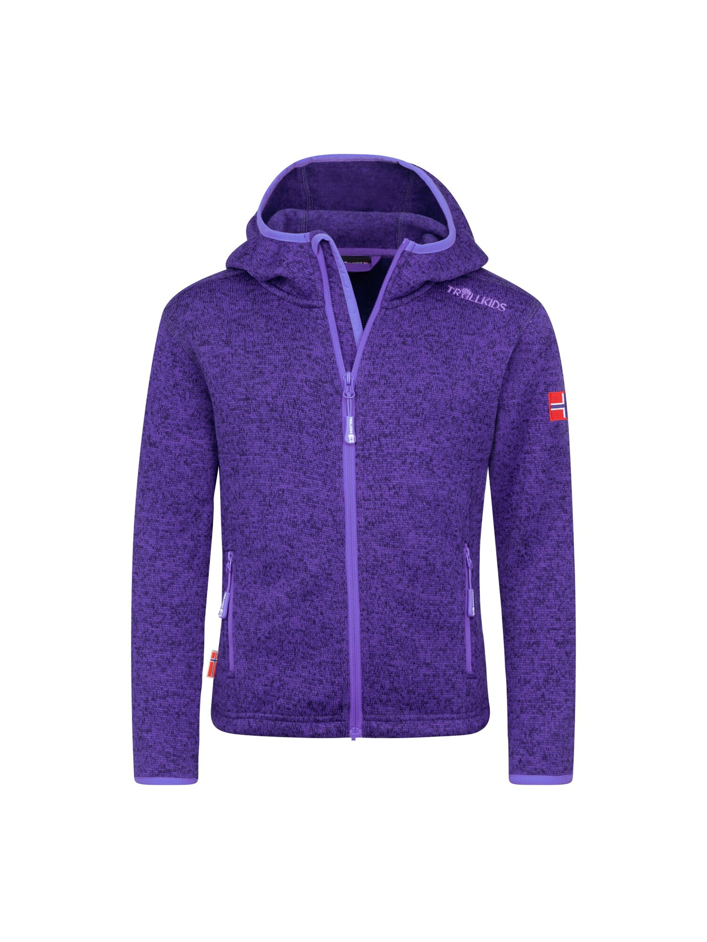 TROLLKIDS Fleece Jacket in Purple: front