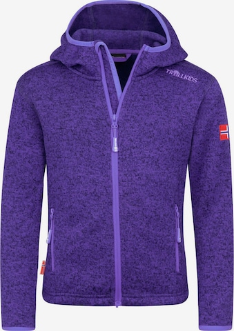 TROLLKIDS Fleece Jacket in Purple: front
