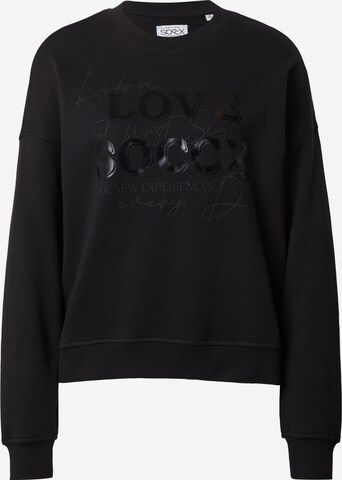 Sweat-shirt Soccx en noir : devant