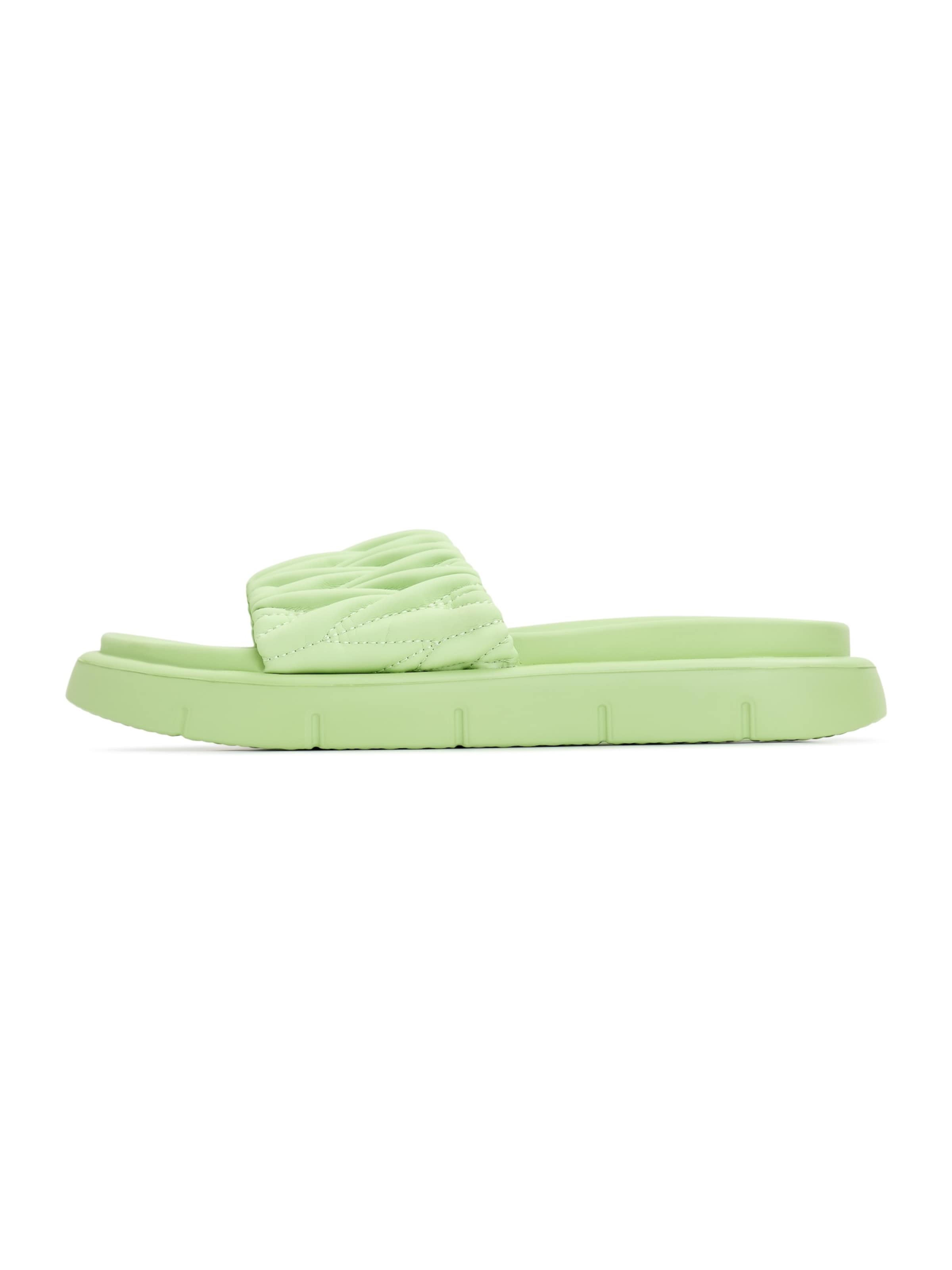 CESARE GASPARI Mules in Green: front