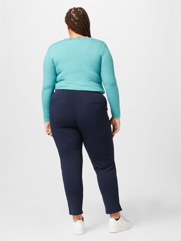 Fransa Curve Slim fit Pleat-Front Pants in Blue