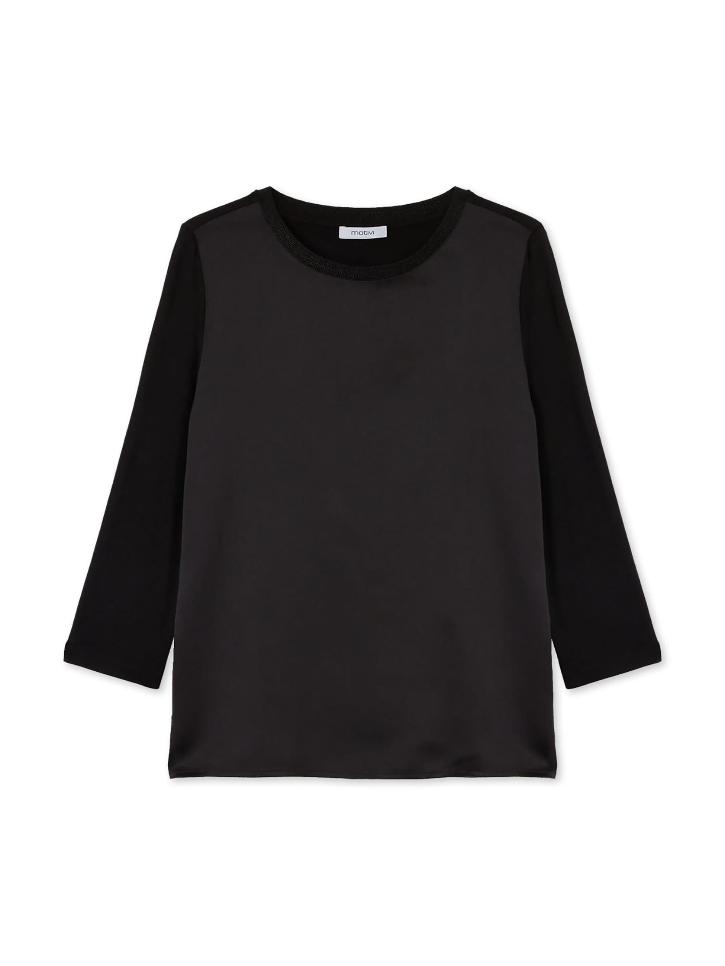 MOTIVI Top in Zwart: voorkant