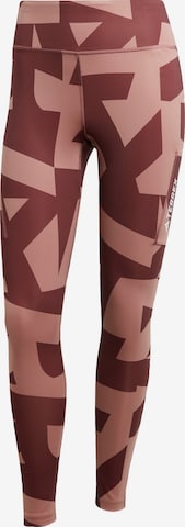 Pantalon de sport 'Multi Tights' ADIDAS TERREX en rose : devant