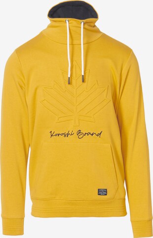 Sweat-shirt KOROSHI en jaune : devant