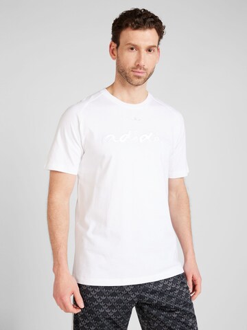 T-Shirt ADIDAS ORIGINALS en blanc : devant