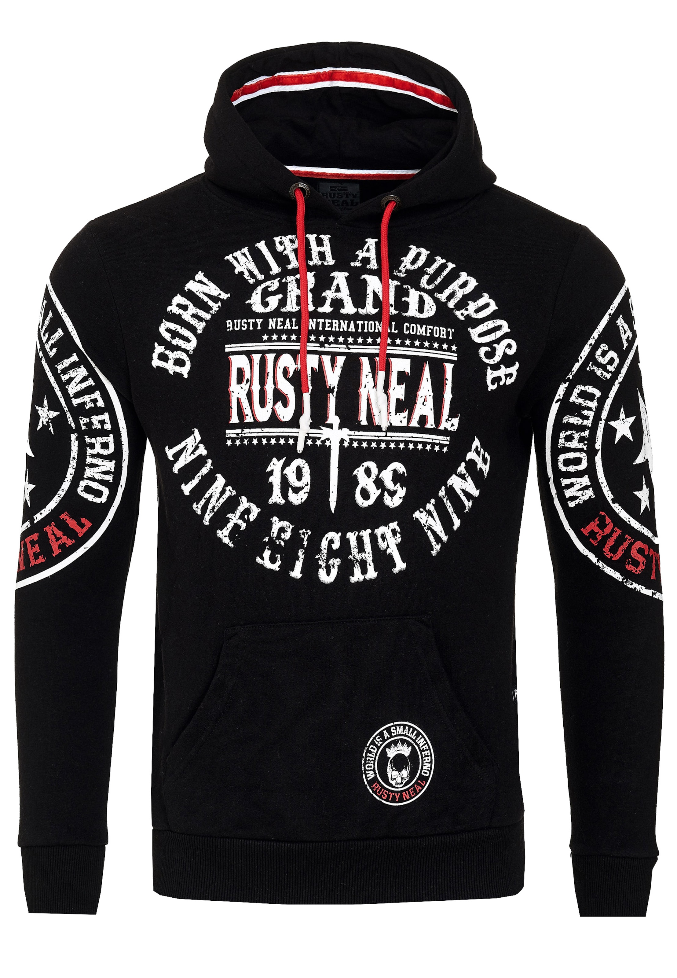 Rusty Neal Sweatshirt in Red / Black / White, Item view