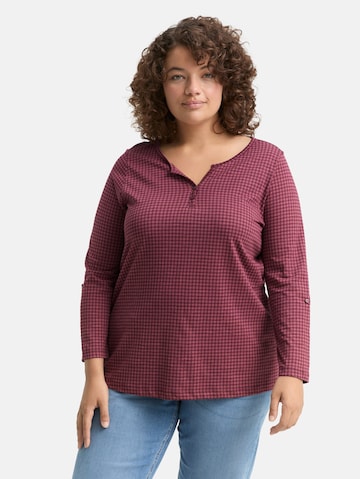 Tom Tailor Women + Shirt in Rood: voorkant