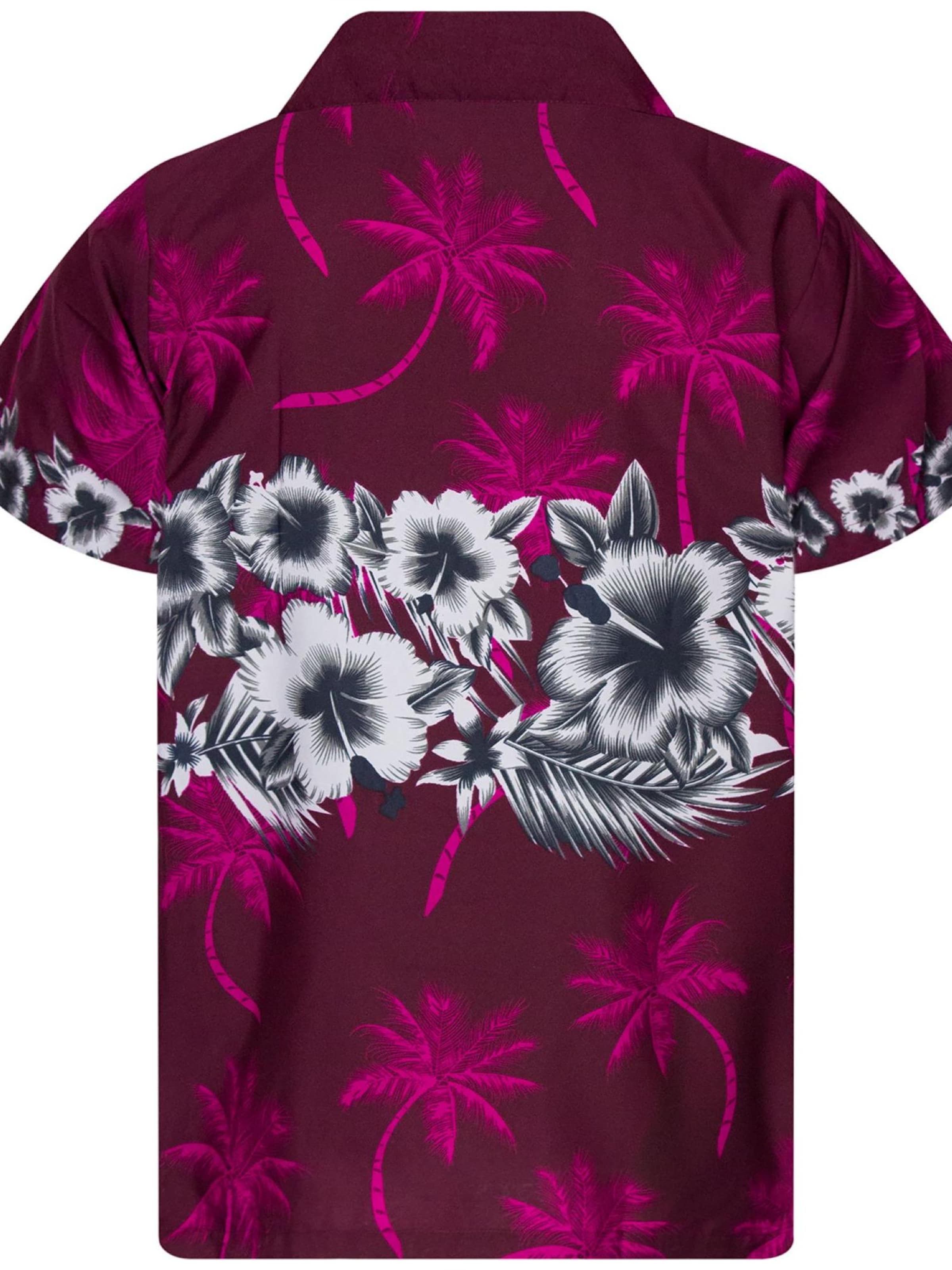 King Kameha Bluse 'Flower Chest'‌‌ in Lila