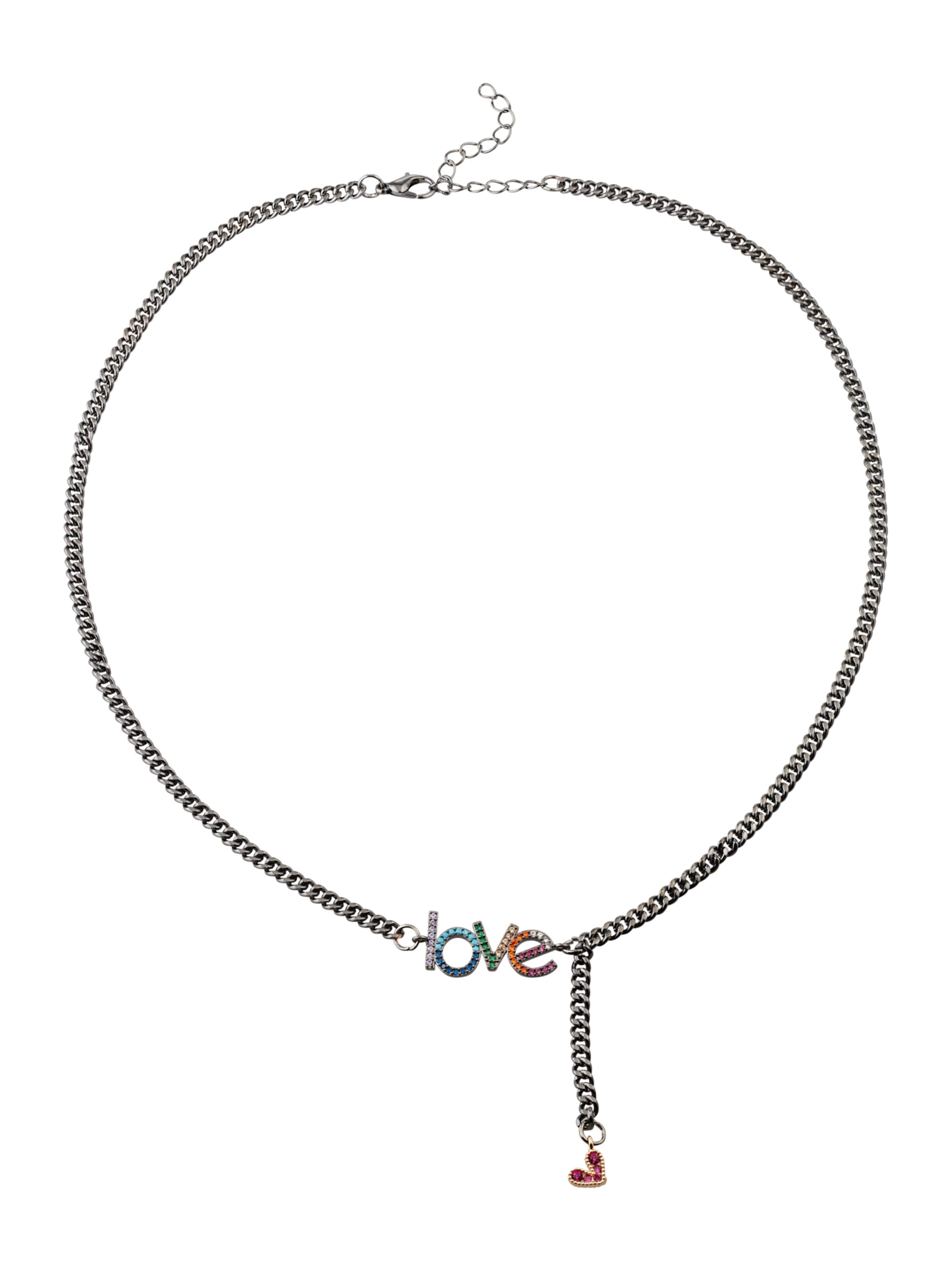 Collana 'LOVE' di Urban Classics in argento: frontale