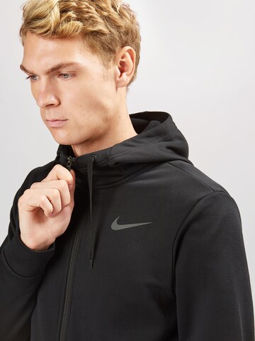 NIKE Sports sweat jacket in Black