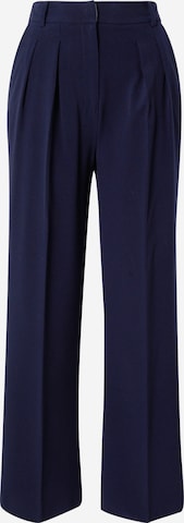 Wide Leg Pantalon à plis Warehouse en bleu : devant