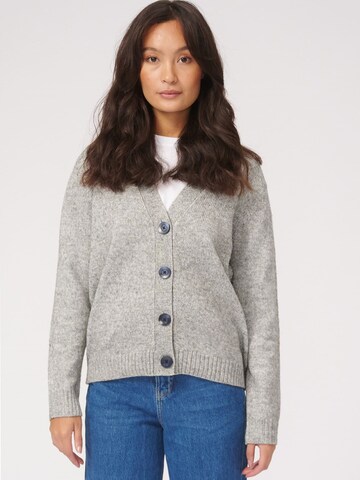 TeeShoppen Knit Cardigan in Grey: front
