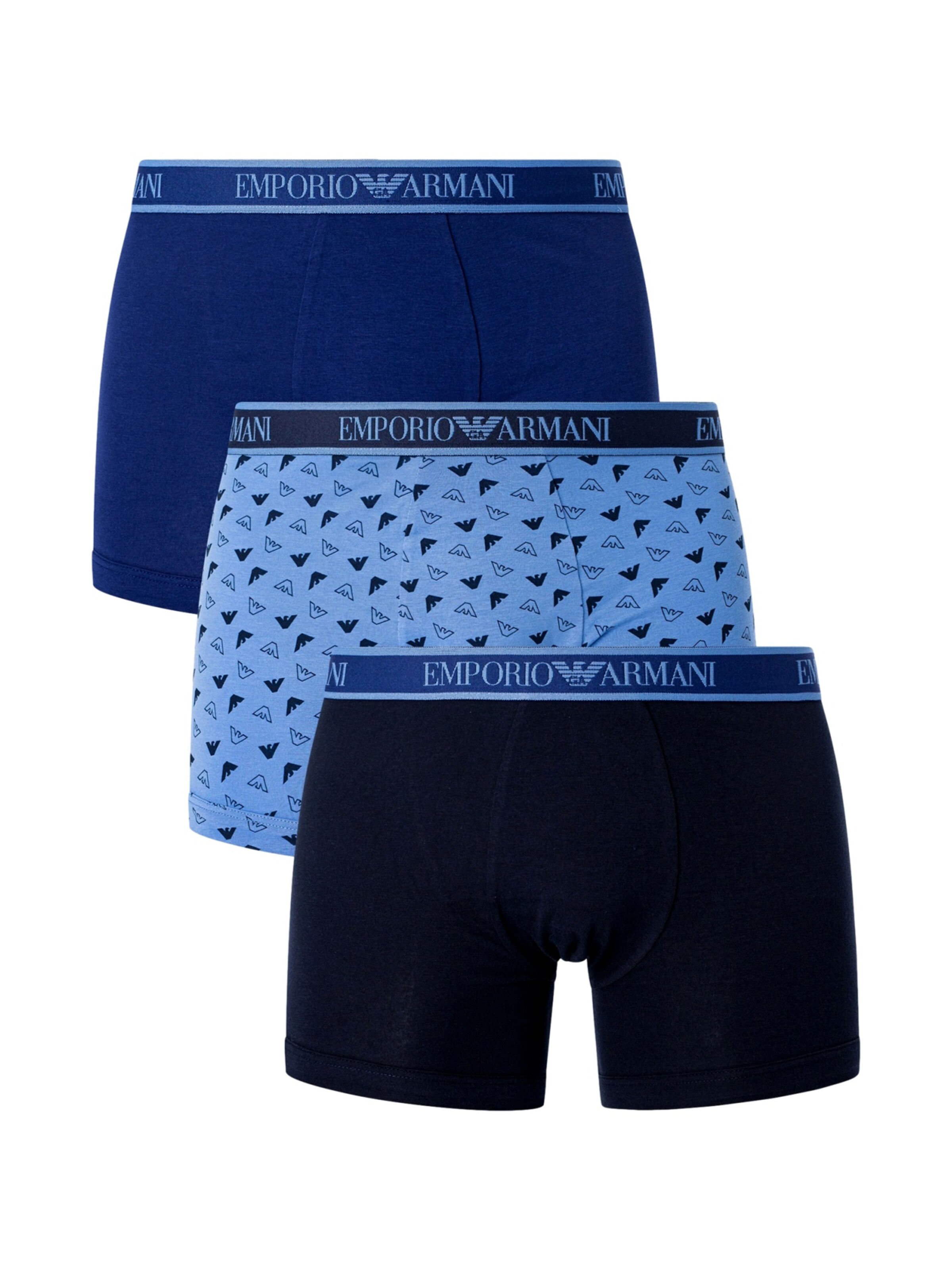 Emporio Armani Boxershorts in L in blau / hellblau / dunkelblau, Produktansicht