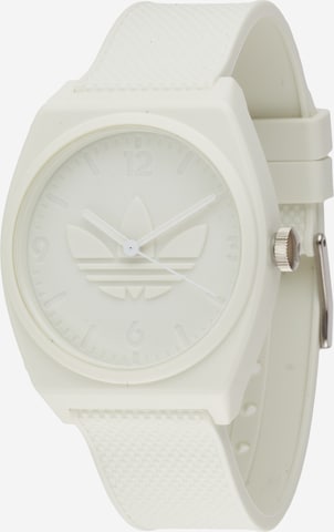 ADIDAS ORIGINALS Analog Watch in White: front