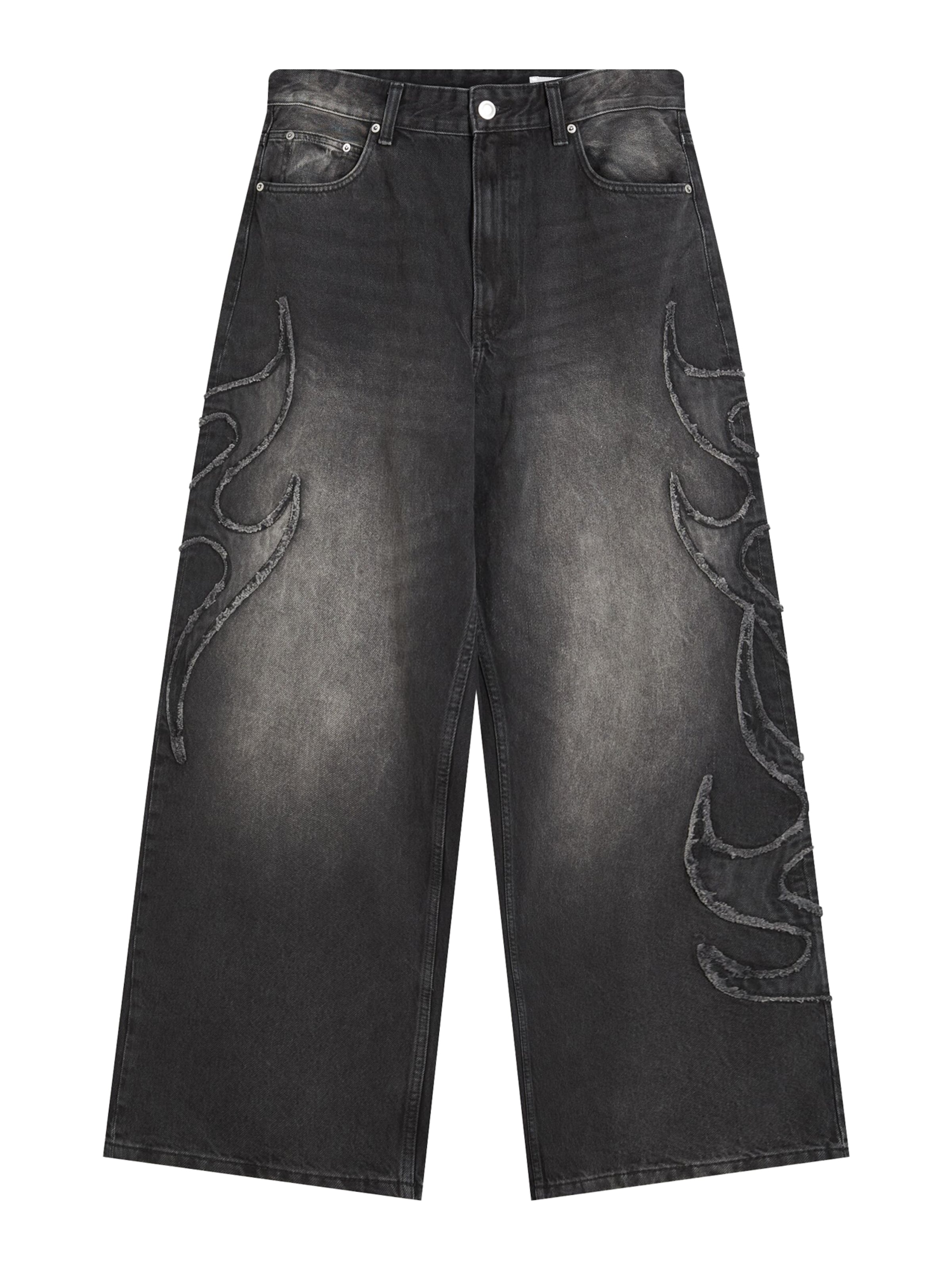 Baggy Jeans di Bershka in nero: frontale