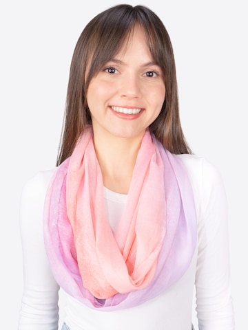 Écharpe tube 'LOLA' Seasons of April en rose : devant