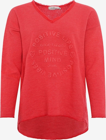 Zwillingsherz Свитшот 'Positive Mind' в Красный: спереди