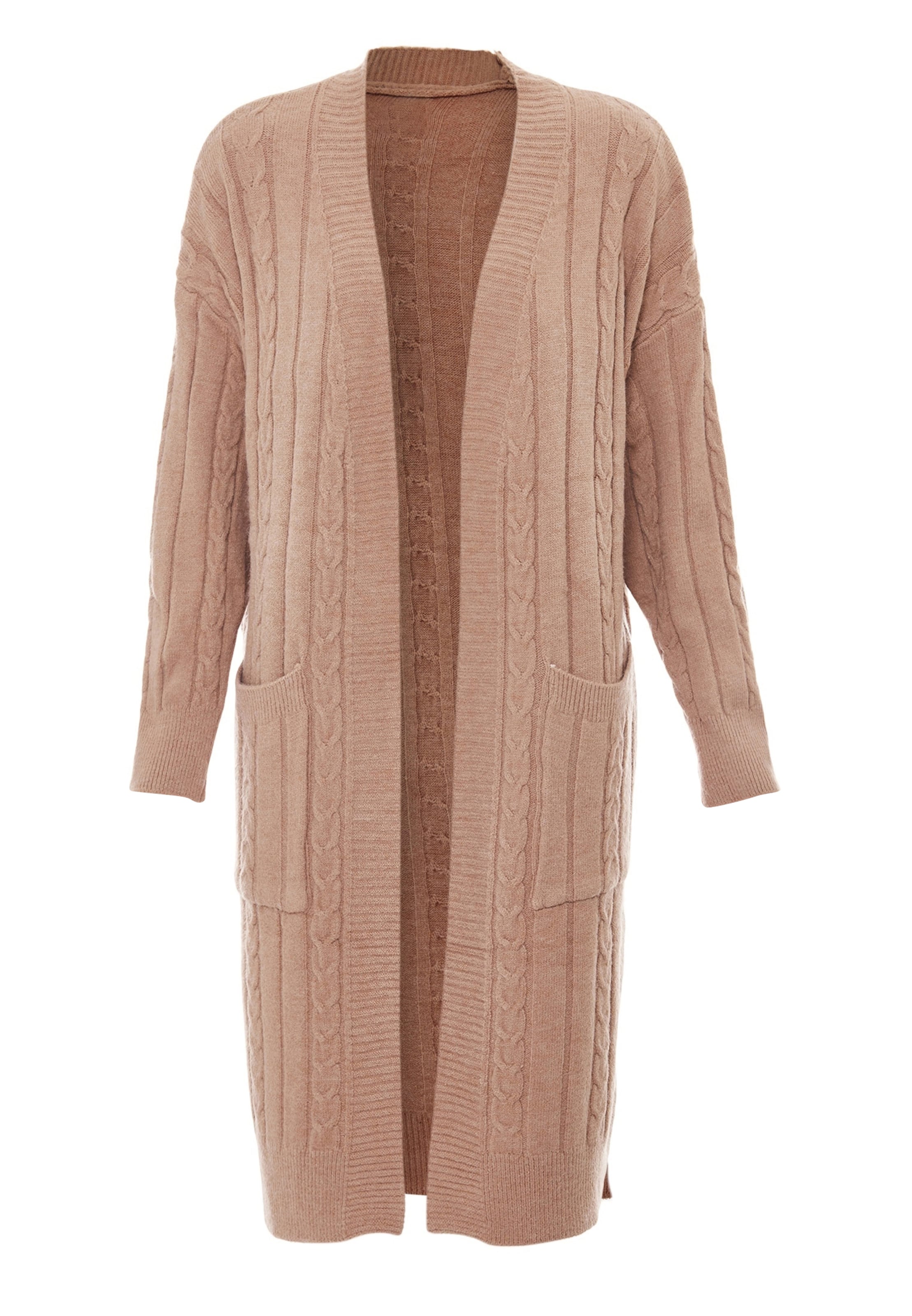 aleva Kötött kabát - rózsaszín: elől